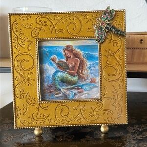 Gold Decorative Mini Frame with Mermaid Artwork